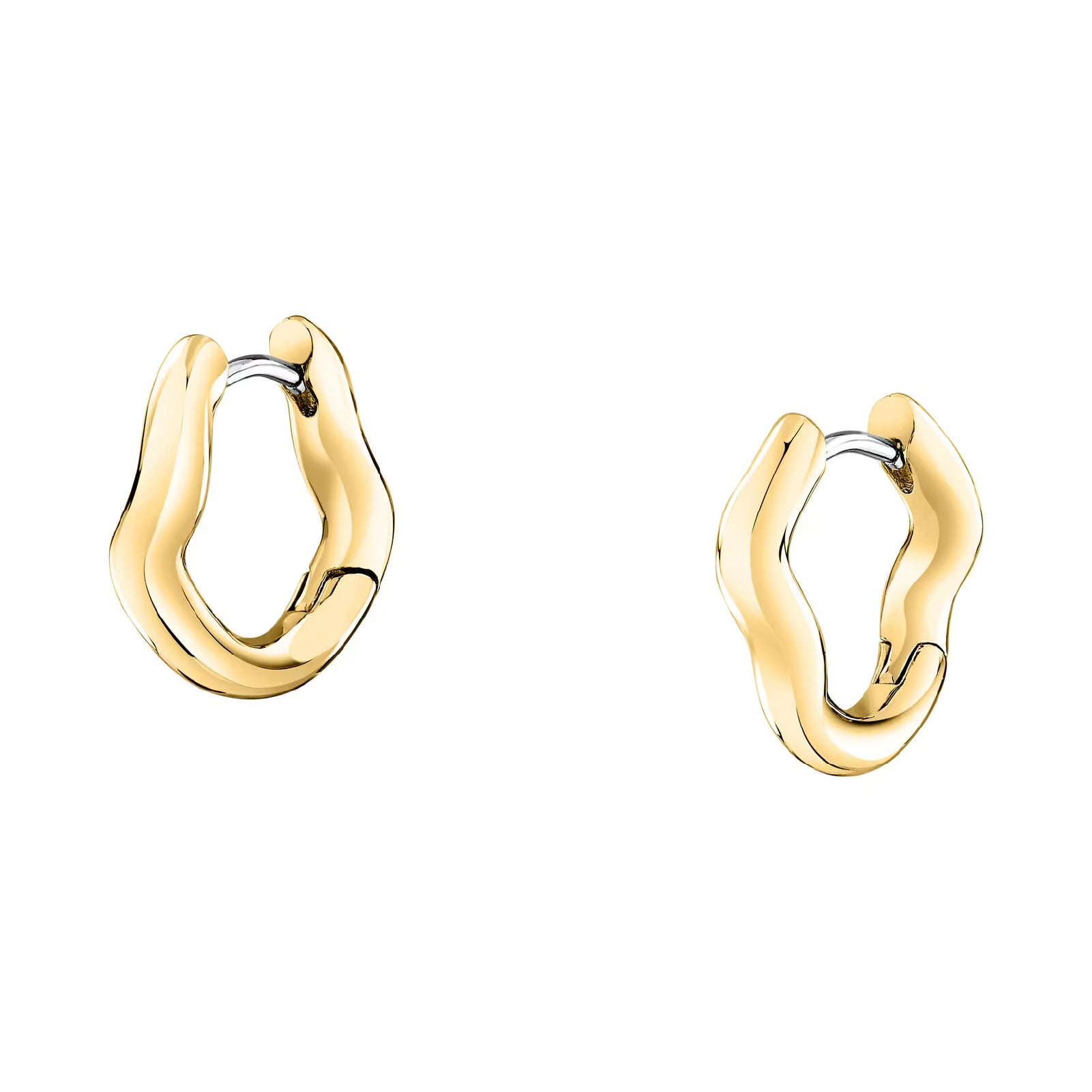 Orecchini cerchio Morellato Design in acciaio e pvd oro MISURA UNICA