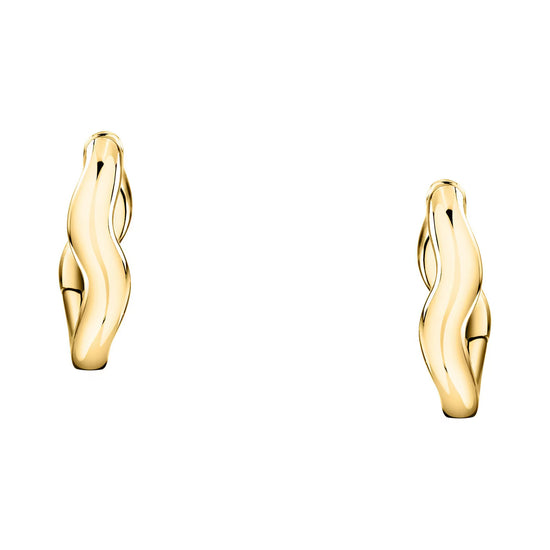 Orecchini cerchio Morellato Design in acciaio e pvd oro MISURA UNICA