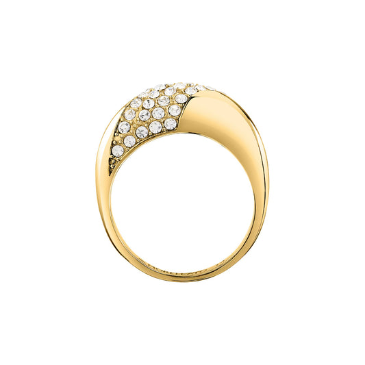 Anello donna Morellato Design in pvd oro e cristalli bianchi 14