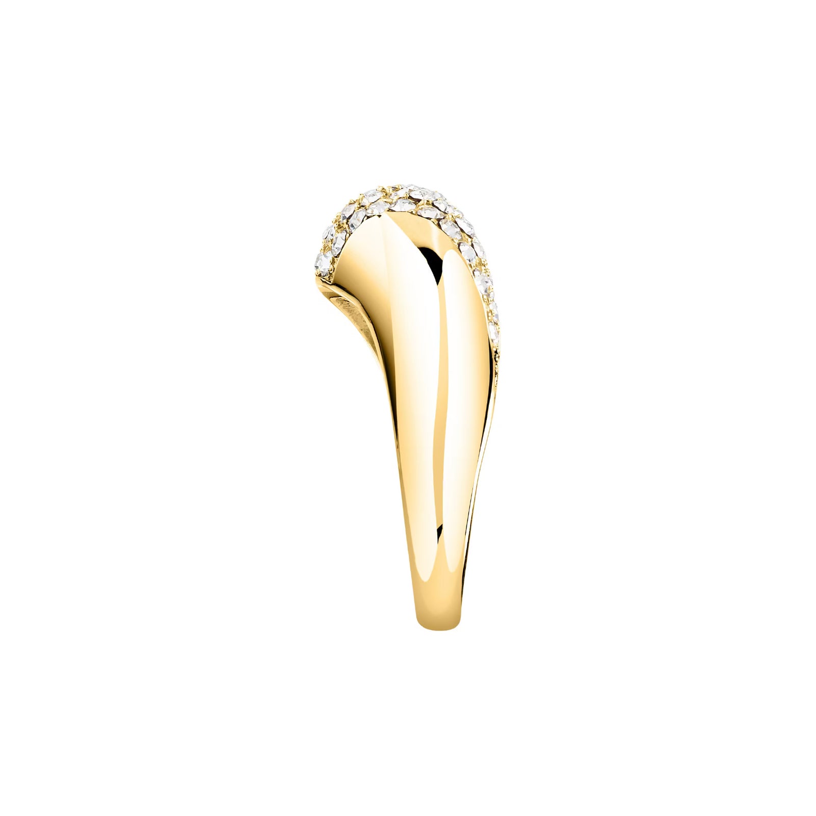 Anello donna Morellato Design in pvd oro e cristalli bianchi 14
