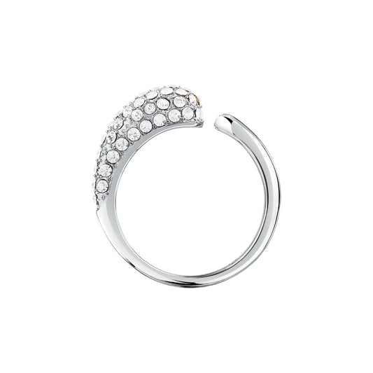 Anello aperto donna Morellato Design acciaio e cristalli bianchi 12