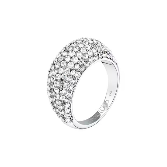 Anello donna Morellato Design acciaio e cristalli bianchi 12