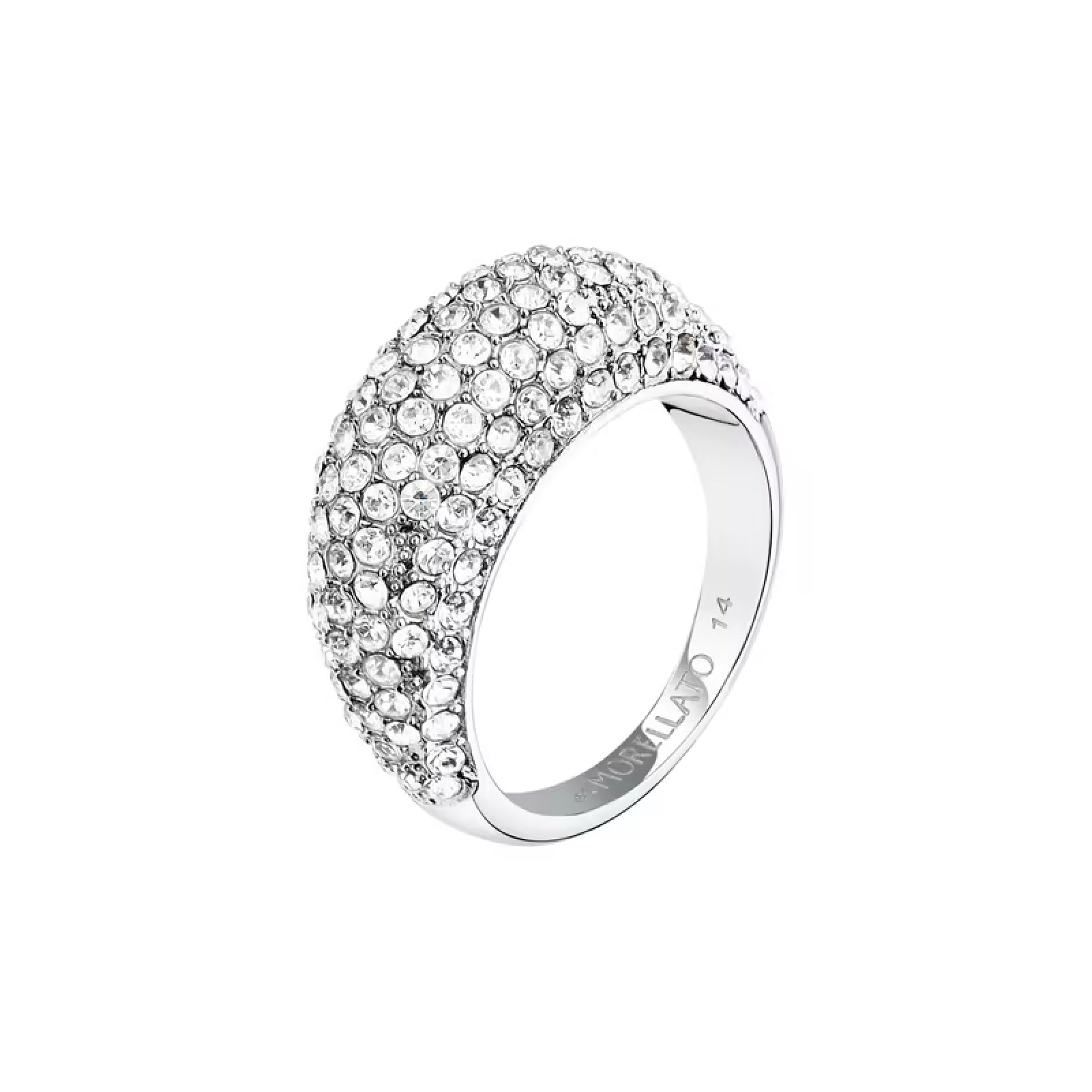 Anello donna Morellato Design acciaio e cristalli bianchi 12