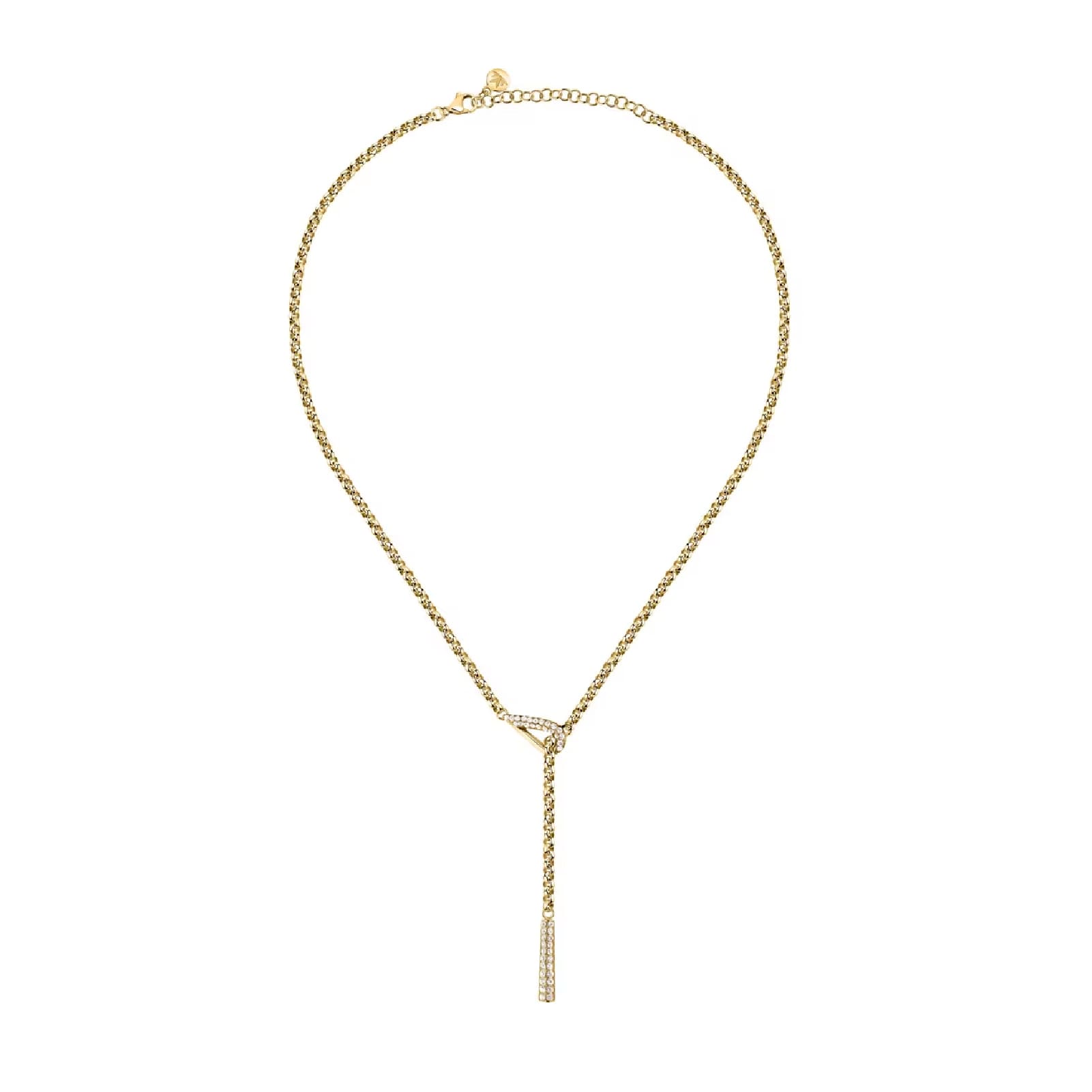 Collana da donna Morellato in acciaio dorato con cristalli MISURA UNICA