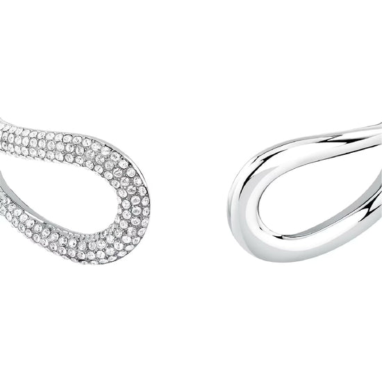 Bracciale bangle Morellato in acciaio rodiato con cristalli