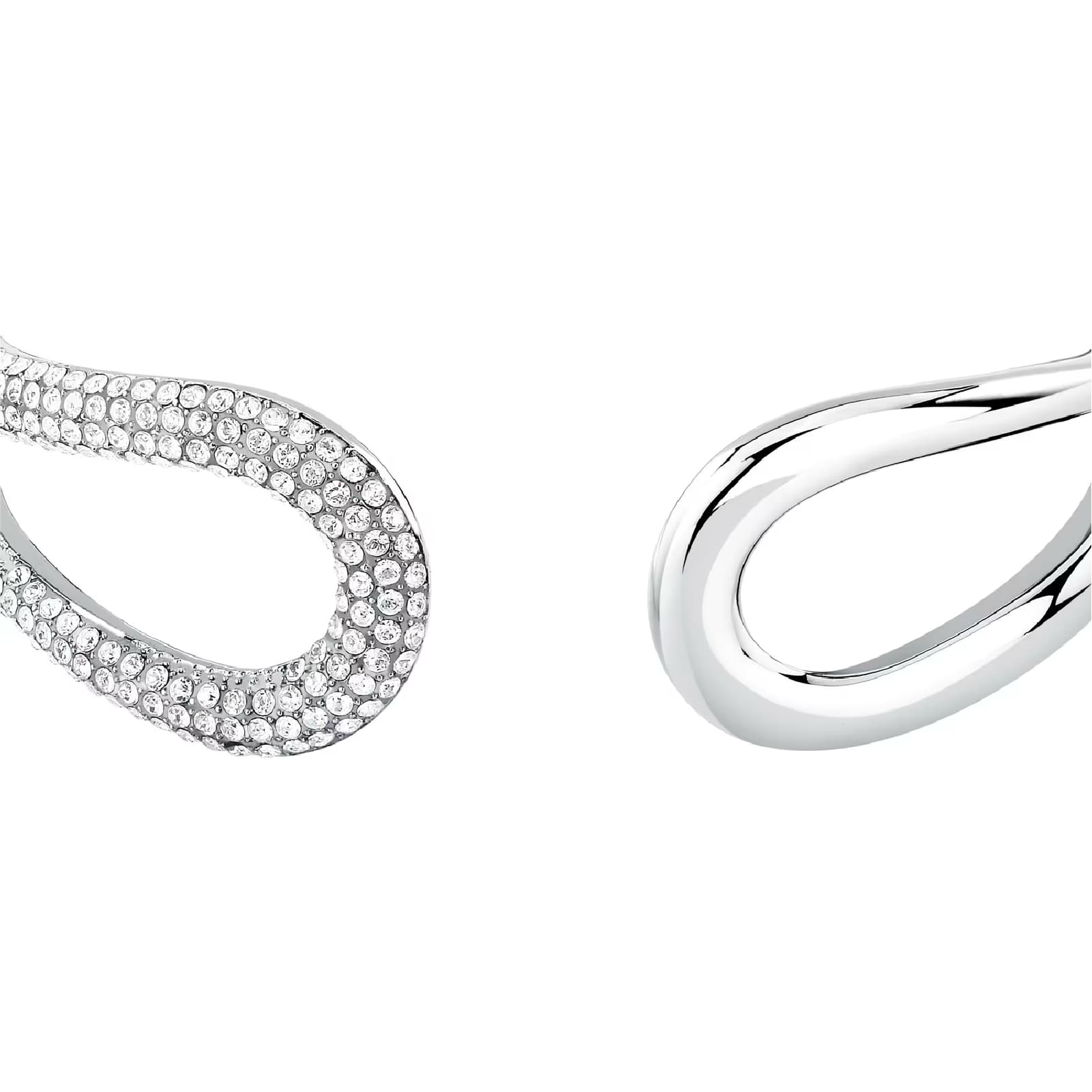 Bracciale bangle Morellato in acciaio rodiato con cristalli