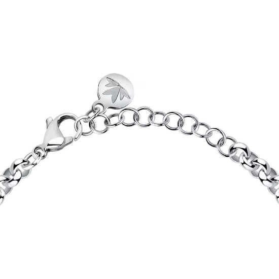 Bracciale catena Morellato in acciaio rodiato con cristalli Regolabile 16-19 cm