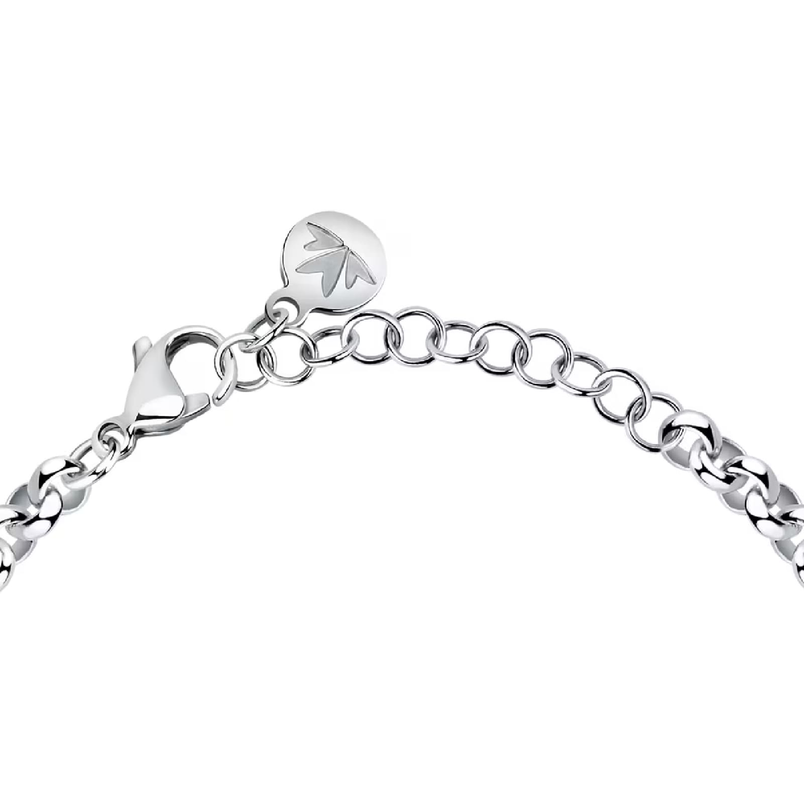 Bracciale catena Morellato in acciaio rodiato con cristalli Regolabile 16-19 cm