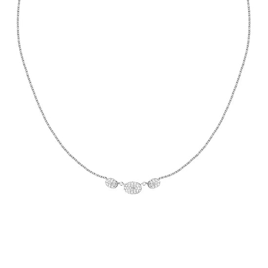 Collana Morellato argento con pendenti in pavé di zirconi MISURA UNICA