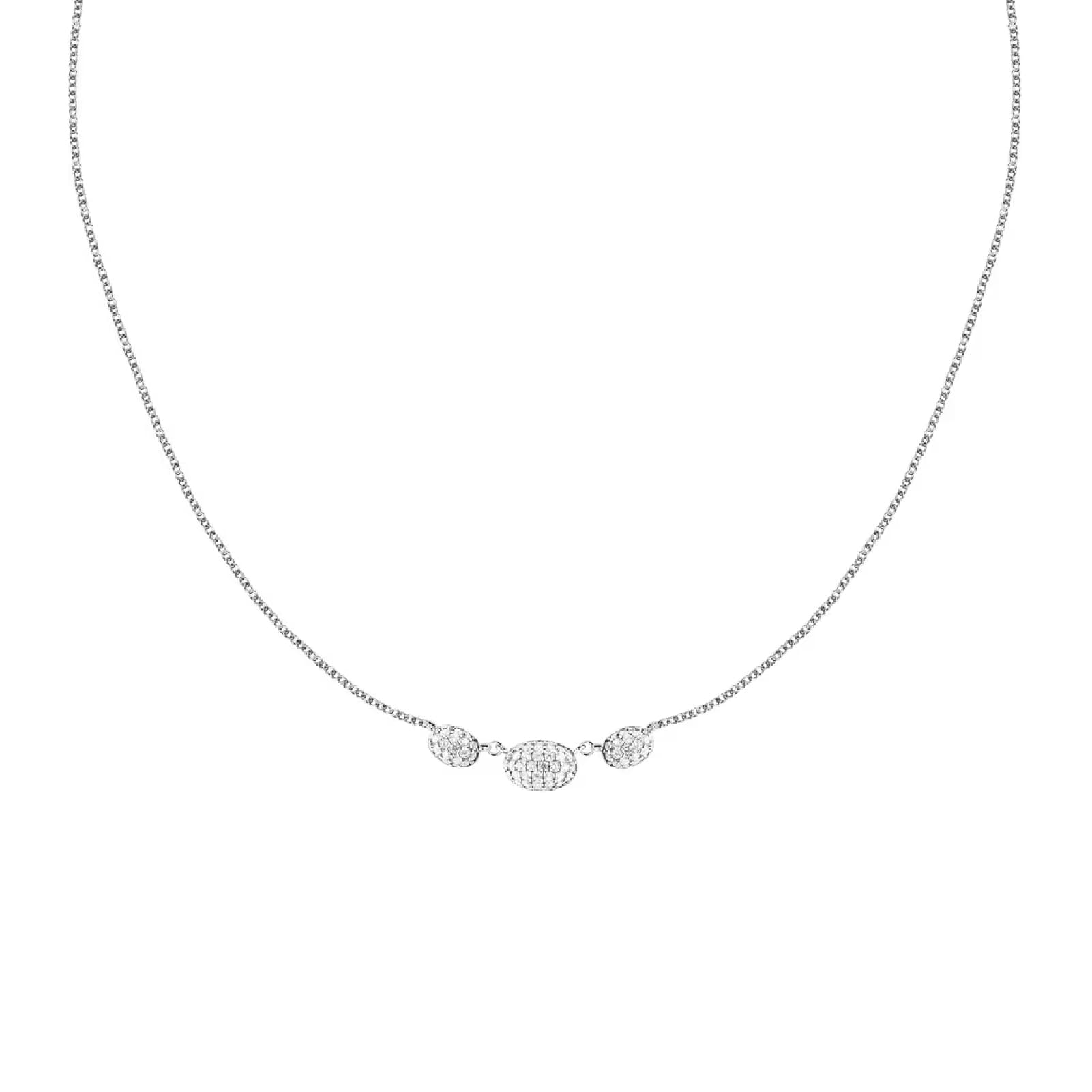 Collana Morellato argento con pendenti in pavé di zirconi MISURA UNICA