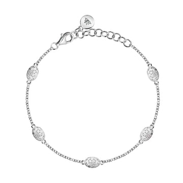 Bracciale Morellato argento con elementi in pavé di zirconi Regolabile 16-19 cm