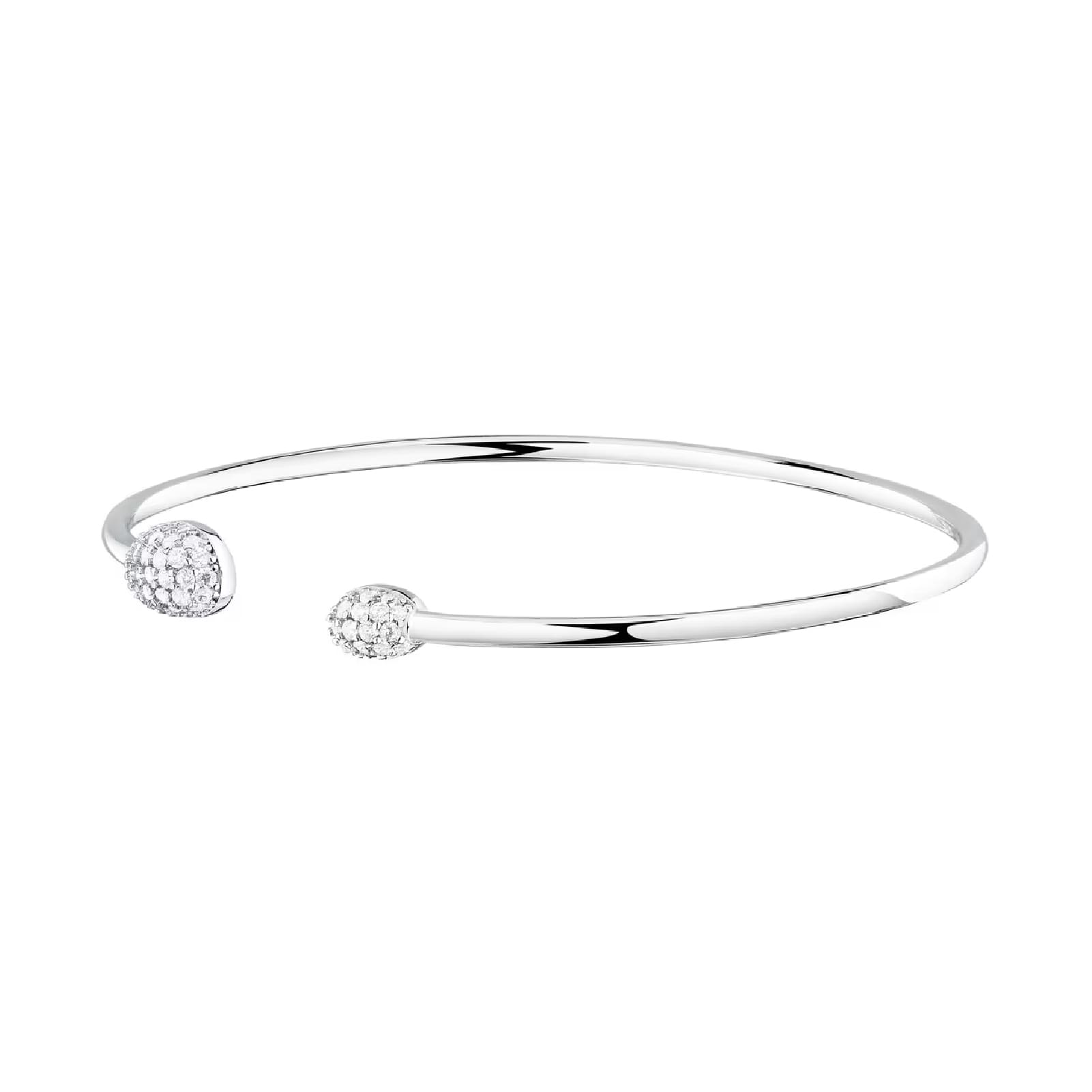 Bracciale bangle Morellato in argento con pavé di zirconi 60,00 mm x 50,00 mm