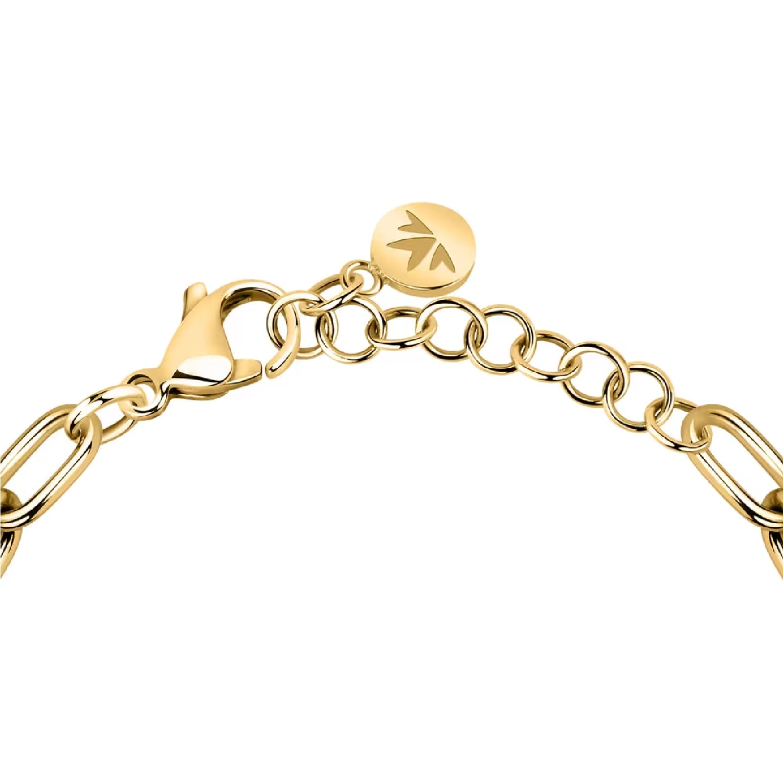 Bracciale catena Morellato in acciaio dorato con cristalli Regolabile 16-19 cm