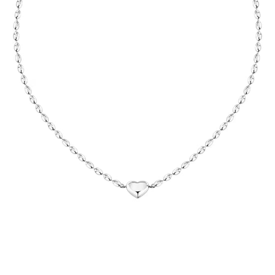 Collana girocollo Morellato in acciaio rodiato con cuore MISURA UNICA
