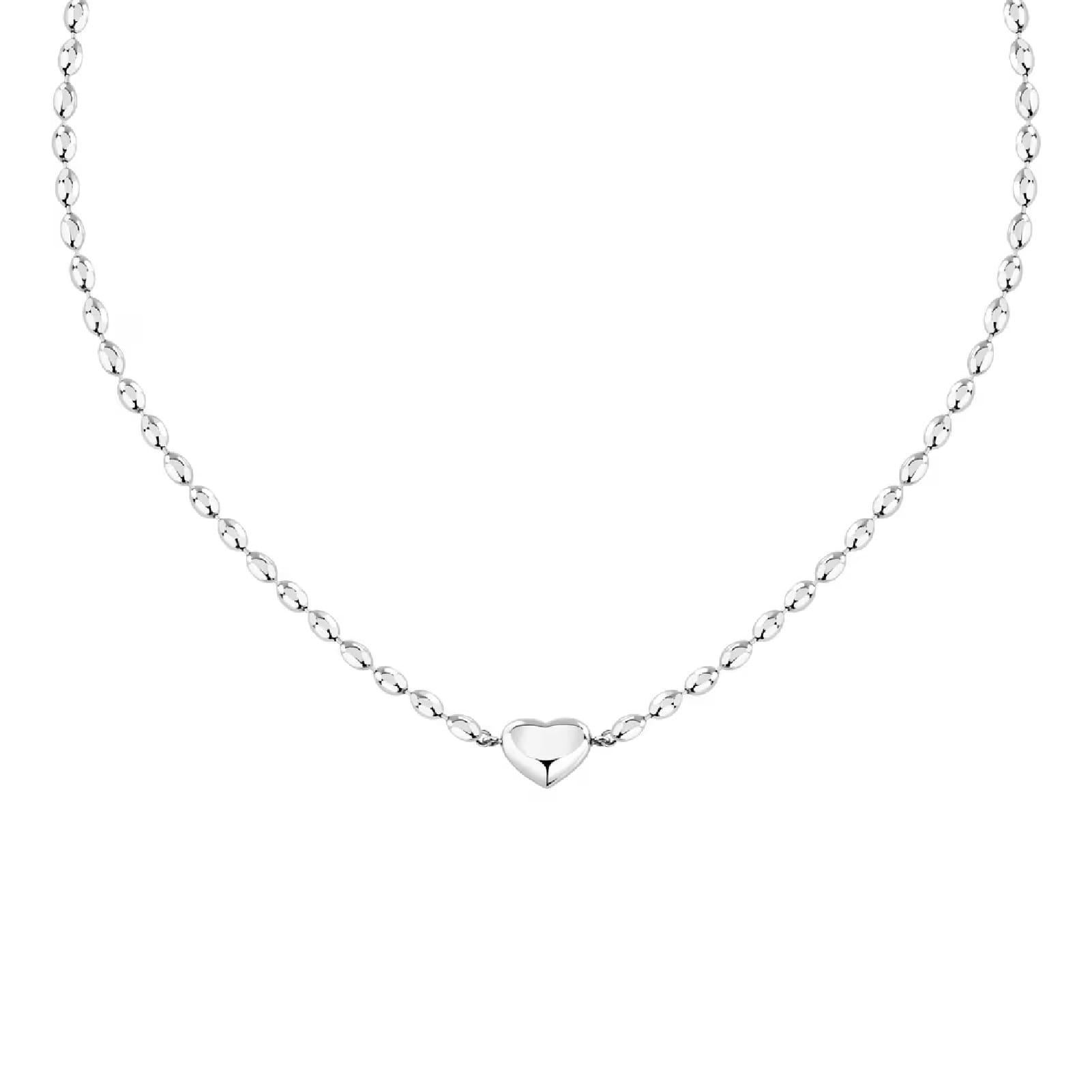 Collana girocollo Morellato in acciaio rodiato con cuore MISURA UNICA