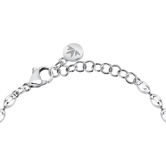 Bracciale catena Morellato in acciaio rodiato con cuore Regolabile 16-19 cm