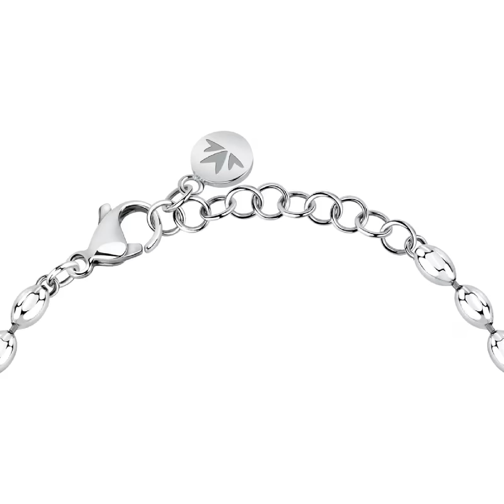 Bracciale catena Morellato in acciaio rodiato con cuore Regolabile 16-19 cm
