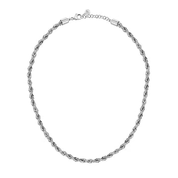 Collana girocollo Morellato in acciaio rodiato intreccio MISURA UNICA