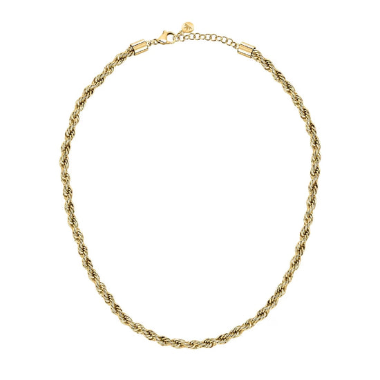 Collana spessa Morellato in acciaio dorato con intreccio MISURA UNICA