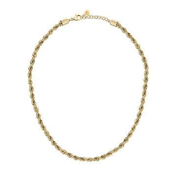 Collana spessa Morellato in acciaio dorato con intreccio MISURA UNICA