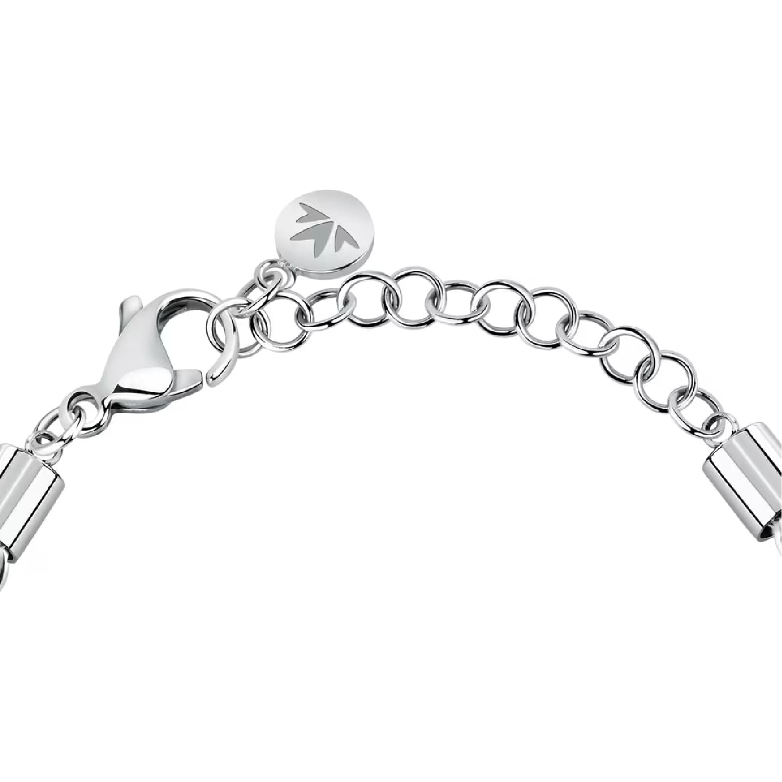 Bracciale spesso Morellato in acciaio rodiato con intreccio Regolabile 16-20 cm