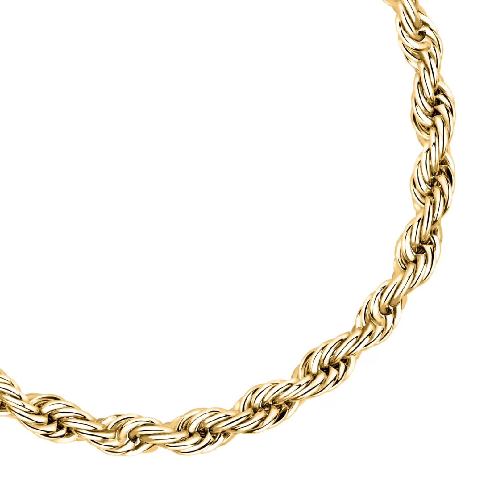Bracciale spesso Morellato in acciaio dorato con intreccio Regolabile 16-20 cm