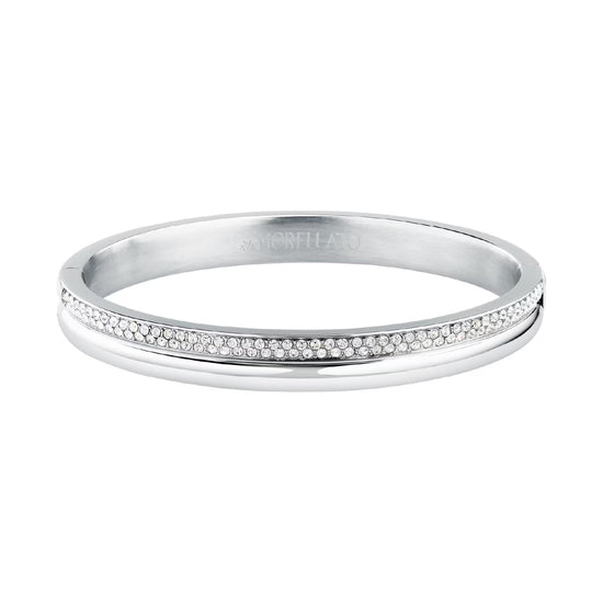 Bracciale rigido Morellato Vintage in acciaio e cristalli M