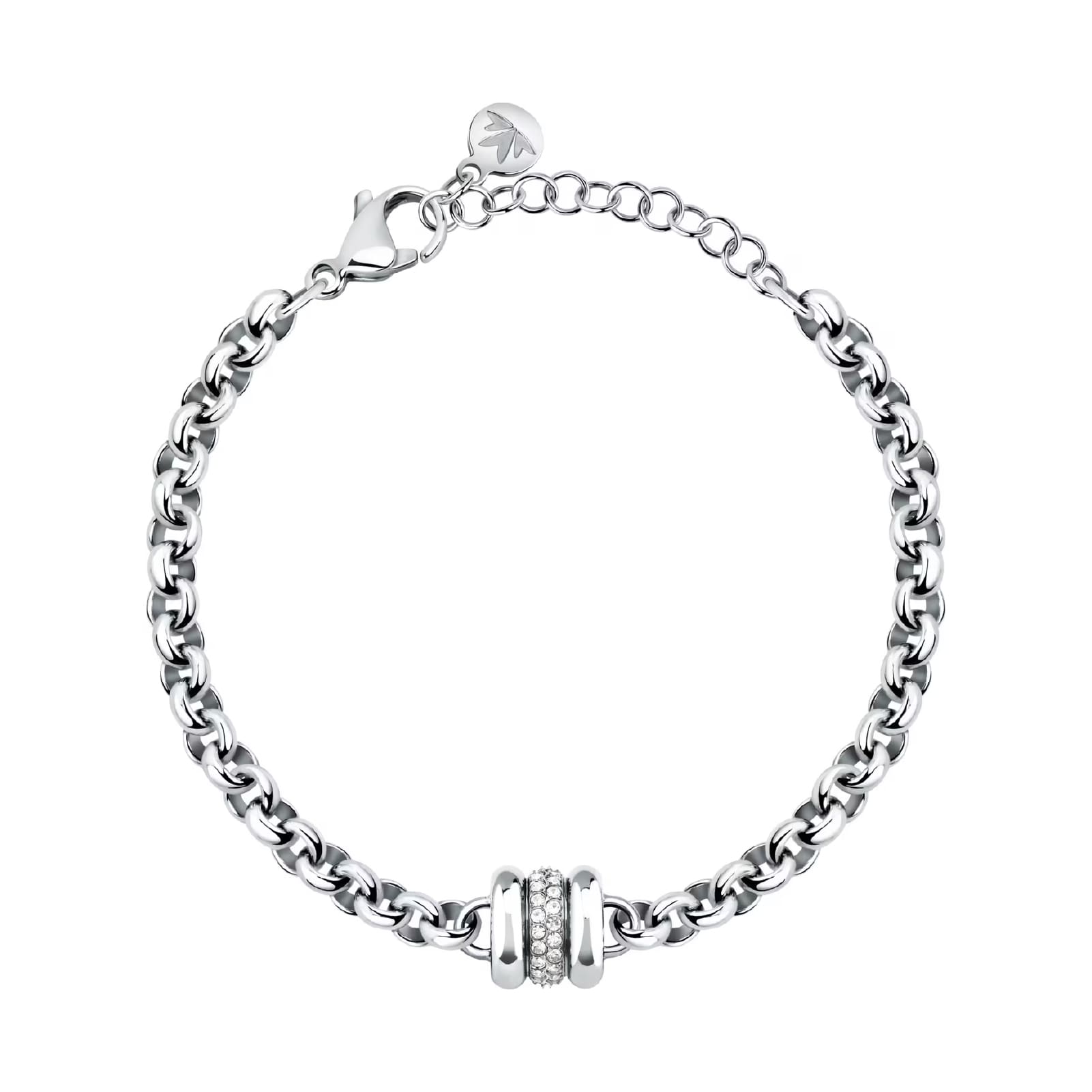 Bracciale catena Morellato Vintage in acciaio e cristalli 19 cm