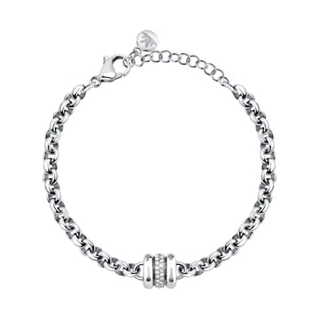 Bracciale catena Morellato Vintage in acciaio e cristalli 19 cm