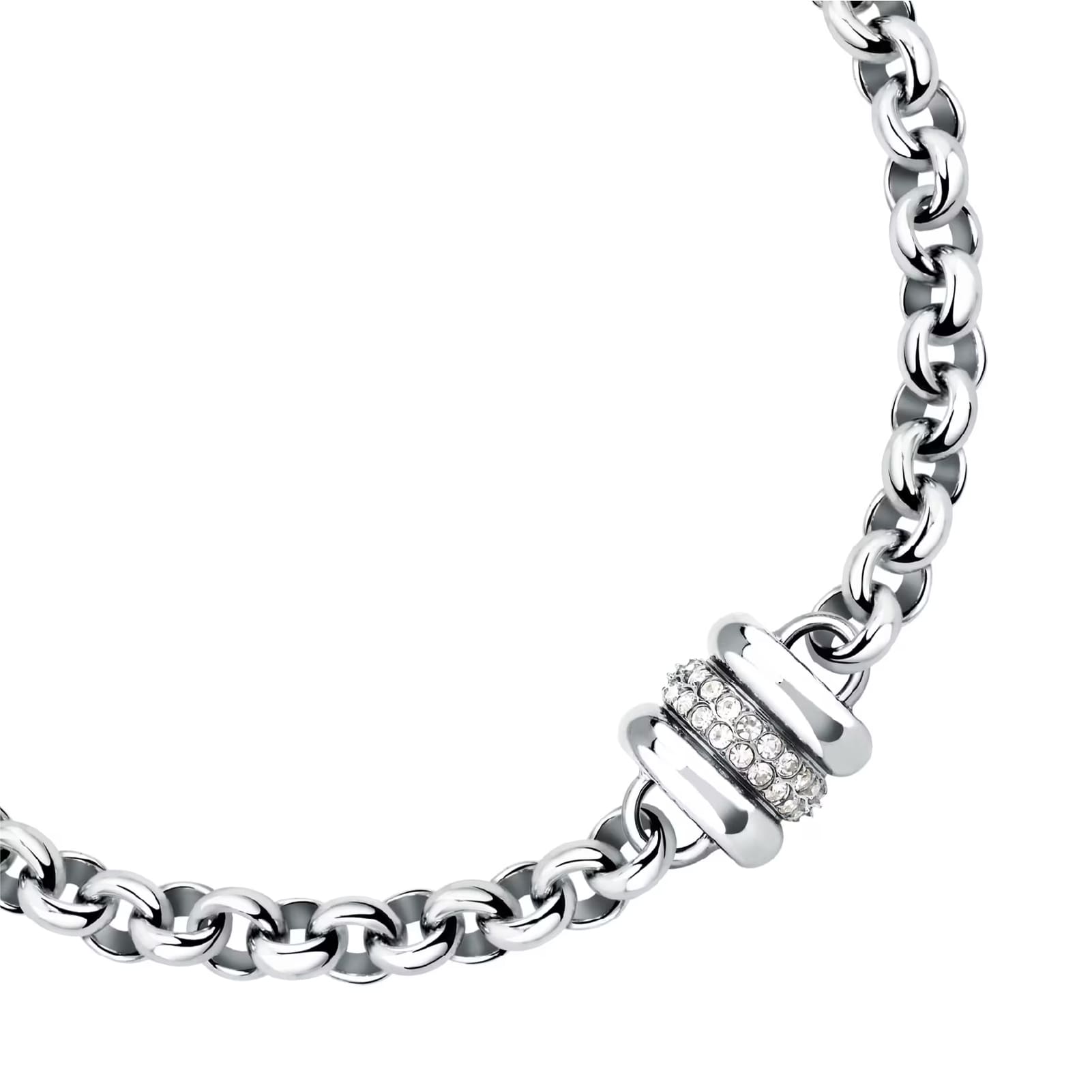 Bracciale catena Morellato Vintage in acciaio e cristalli 19 cm