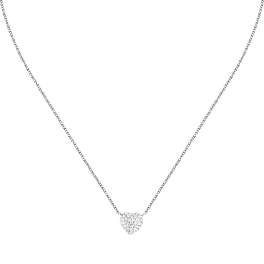 Collana girocollo Morellato in argento con cuore e zirconi MISURA UNICA