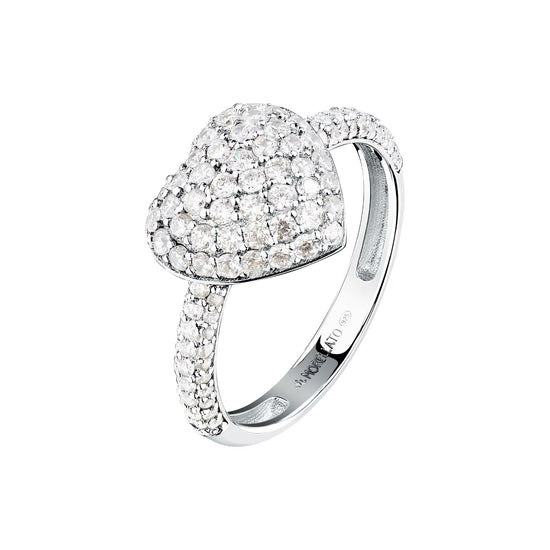 Anello Morellato a forma di cuore in argento con zirconi 12