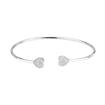 Bracciale rigido Morellato in argento con cuori e zirconi Rigido