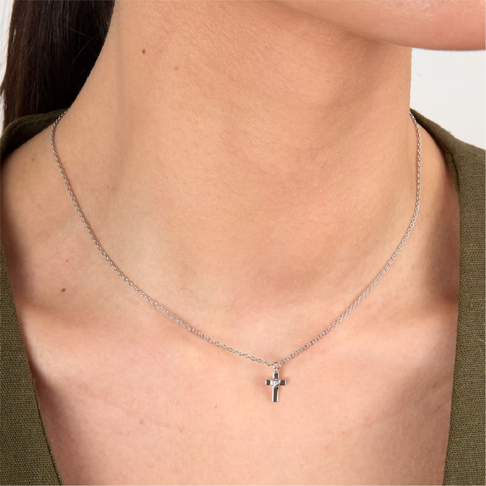Collana girocollo Morellato Dono argento 925 pendente croce MISURA UNICA
