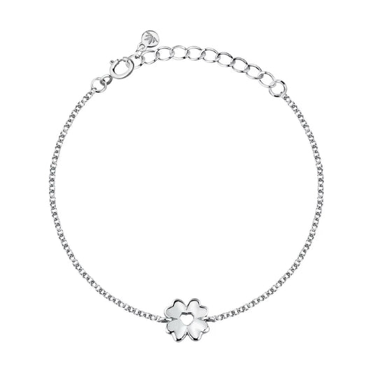 Bracciale catena Morellato Dono acciaio e quadrifoglio 17 cm