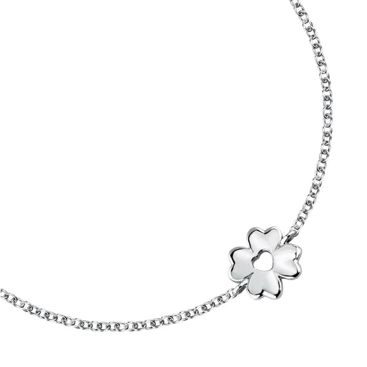 Bracciale catena Morellato Dono acciaio e quadrifoglio 17 cm