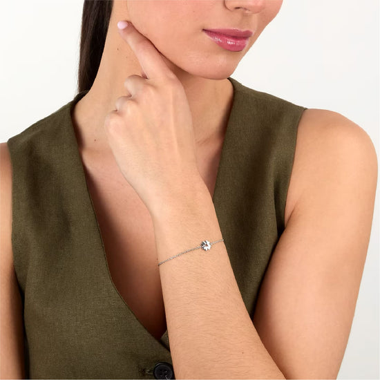 Bracciale catena Morellato Dono acciaio e quadrifoglio 17 cm
