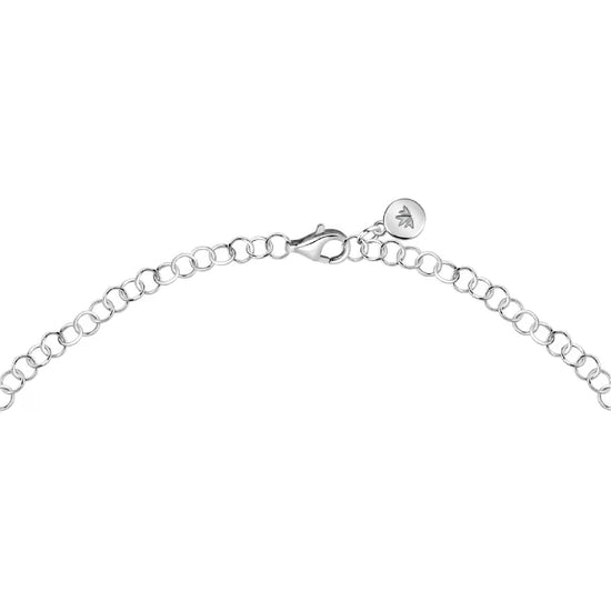 Collana Morellato Venezia argento con tre pietre verdi e blu MISURA UNICA