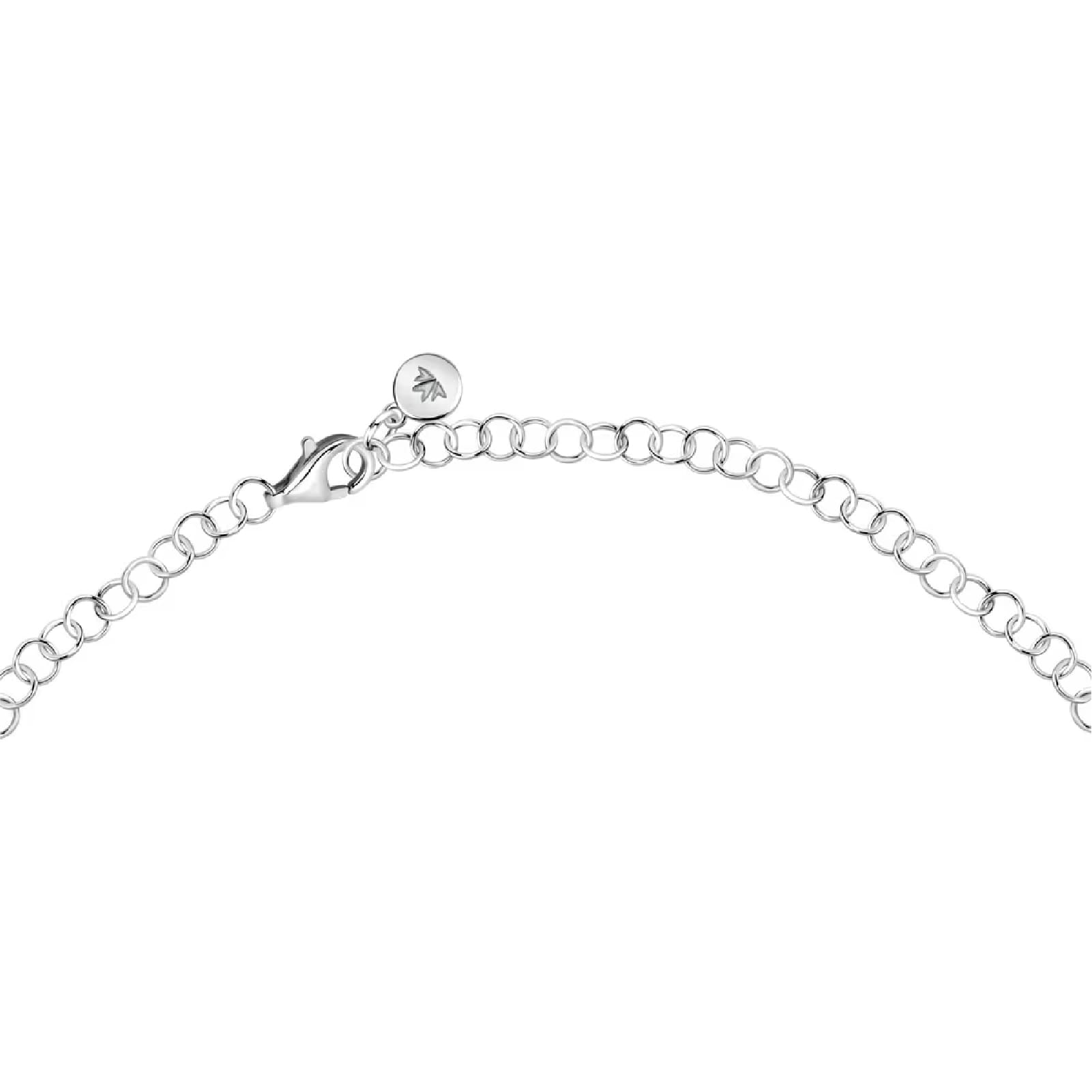 Collana Morellato Venezia argento con quattro pietre verdi blu MISURA UNICA