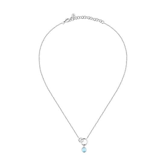 Collana Morellato Venezia argento e pendente azzurro centrale MISURA UNICA