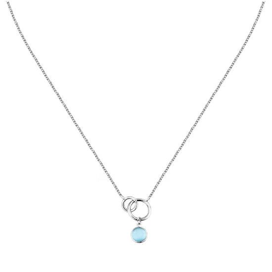 Collana Morellato Venezia argento e pendente azzurro centrale MISURA UNICA