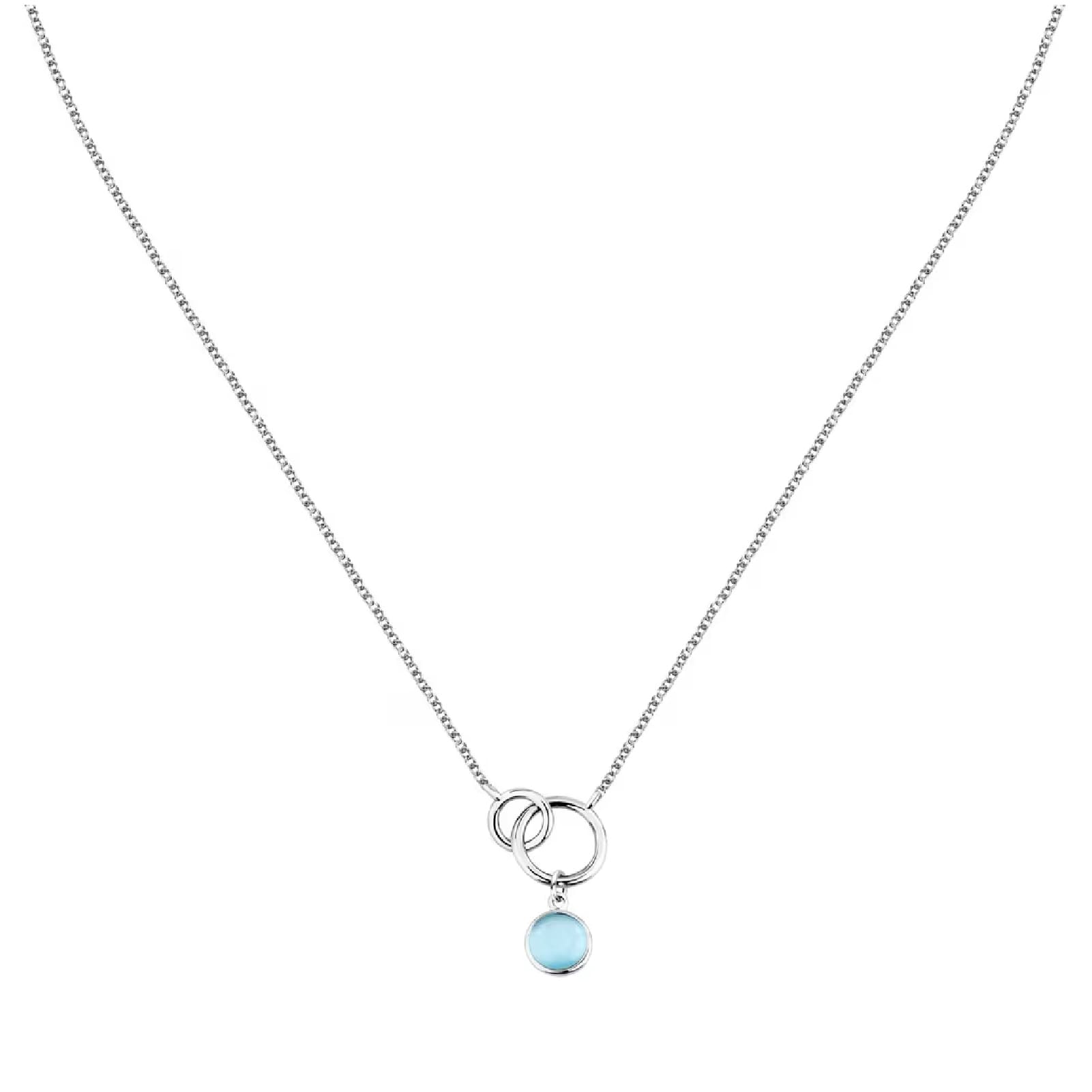 Collana Morellato Venezia argento e pendente azzurro centrale MISURA UNICA