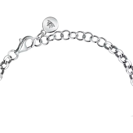 Bracciale catena Morellato Venezia argento e tre pietre grandi 20 cm