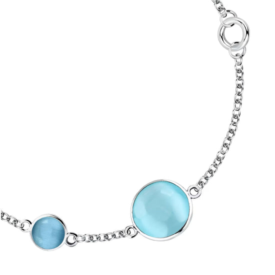 Bracciale catena Morellato Venezia argento e due pietre blu 19 cm