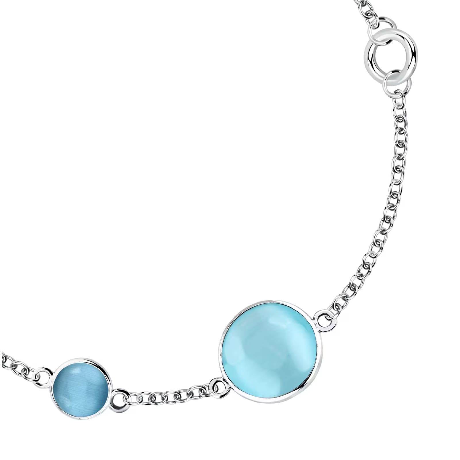 Bracciale catena Morellato Venezia argento e due pietre blu 19 cm