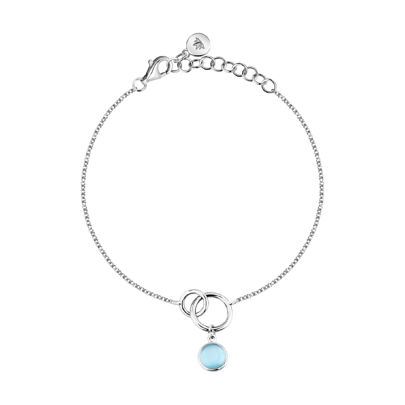 Bracciale catena Morellato Venezia argento pietra blu centrale 19 cm