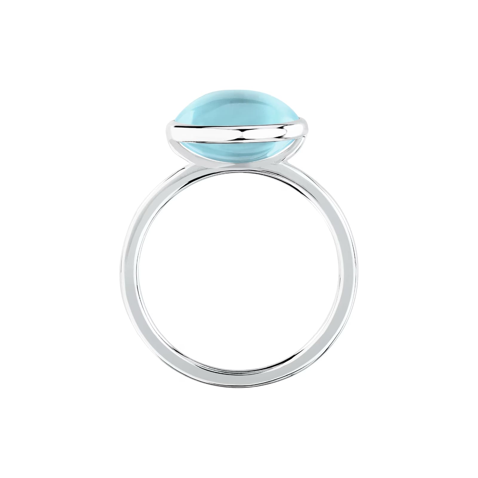 Anello Morellato Venezia argento con pietra azzurra centrale 14