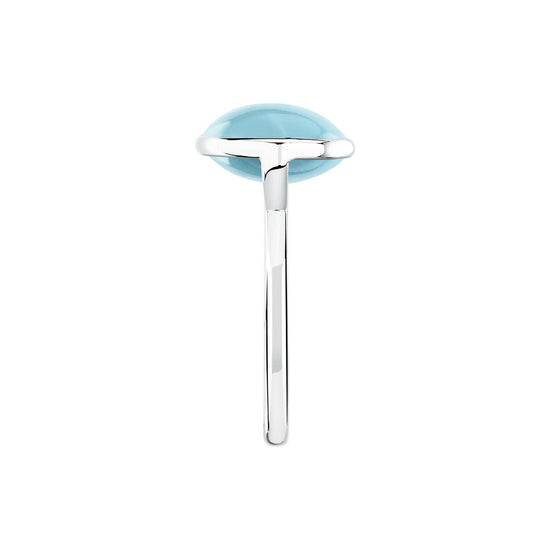 Anello Morellato Venezia argento con pietra azzurra centrale 14