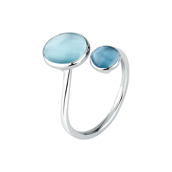 Anello contrarié Morellato Venezia argento con doppia pietra 14