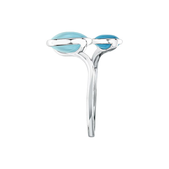 Anello contrarié Morellato Venezia argento con doppia pietra 14